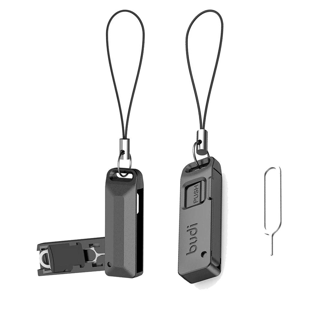1/2/5PCS Sim Card Slot Storage Box With Lanyard Sim Card Tray Pin Eject Removal Tool Needle Opener With SIM/TF Card Storage Box