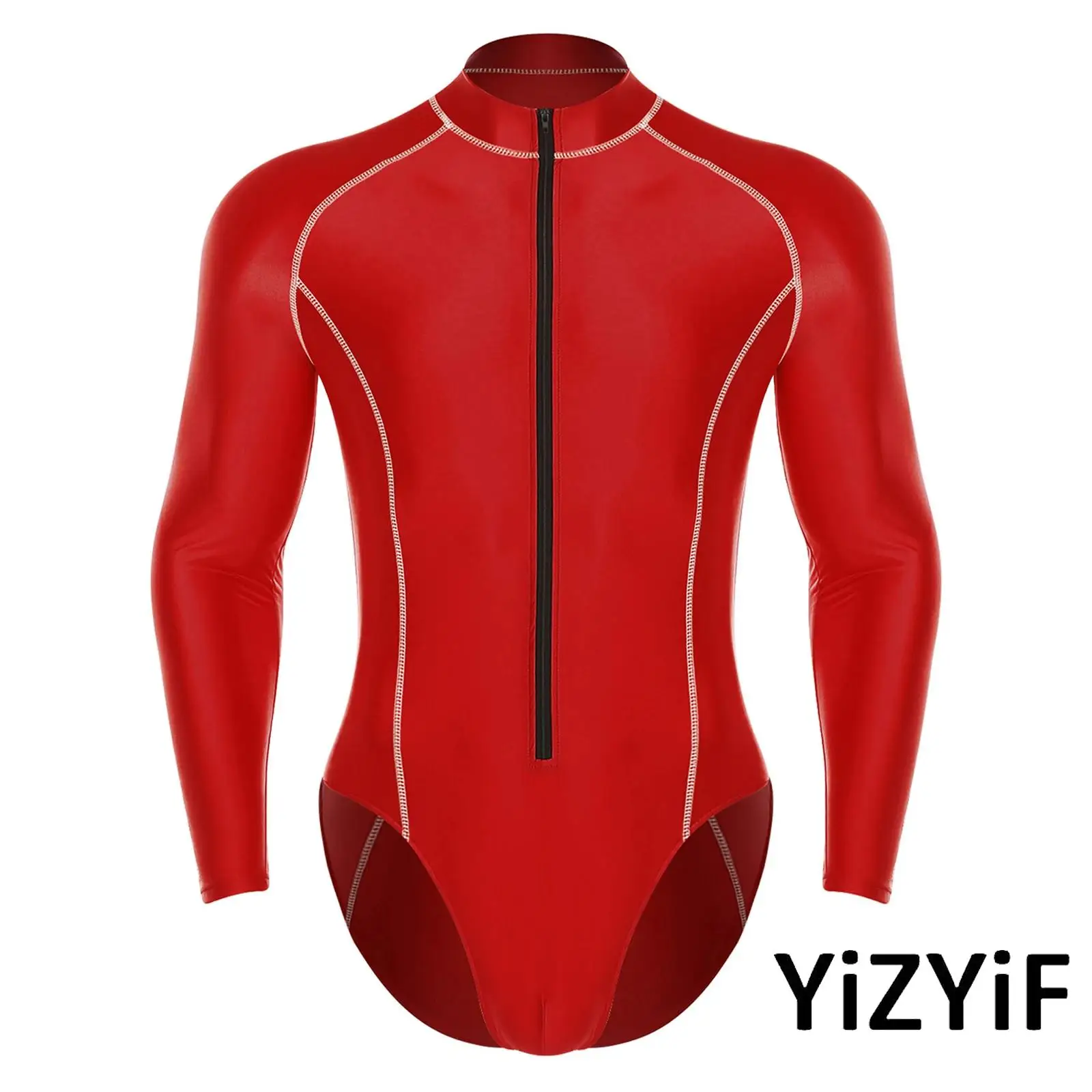 

Мужской профессиональный гидрокостюм с высоким воротником и контурной посадкой, идеально подходящий для тренировок и занятий водными видами спорта.