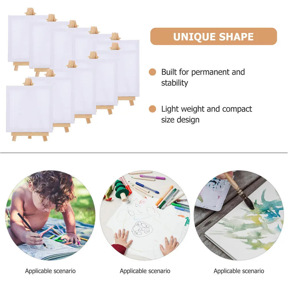 15 sets Art Easel Stand Painting Halloween Christmas New Year Mini Art Easel Art And Craft Supplies Art Class Supplies Frame