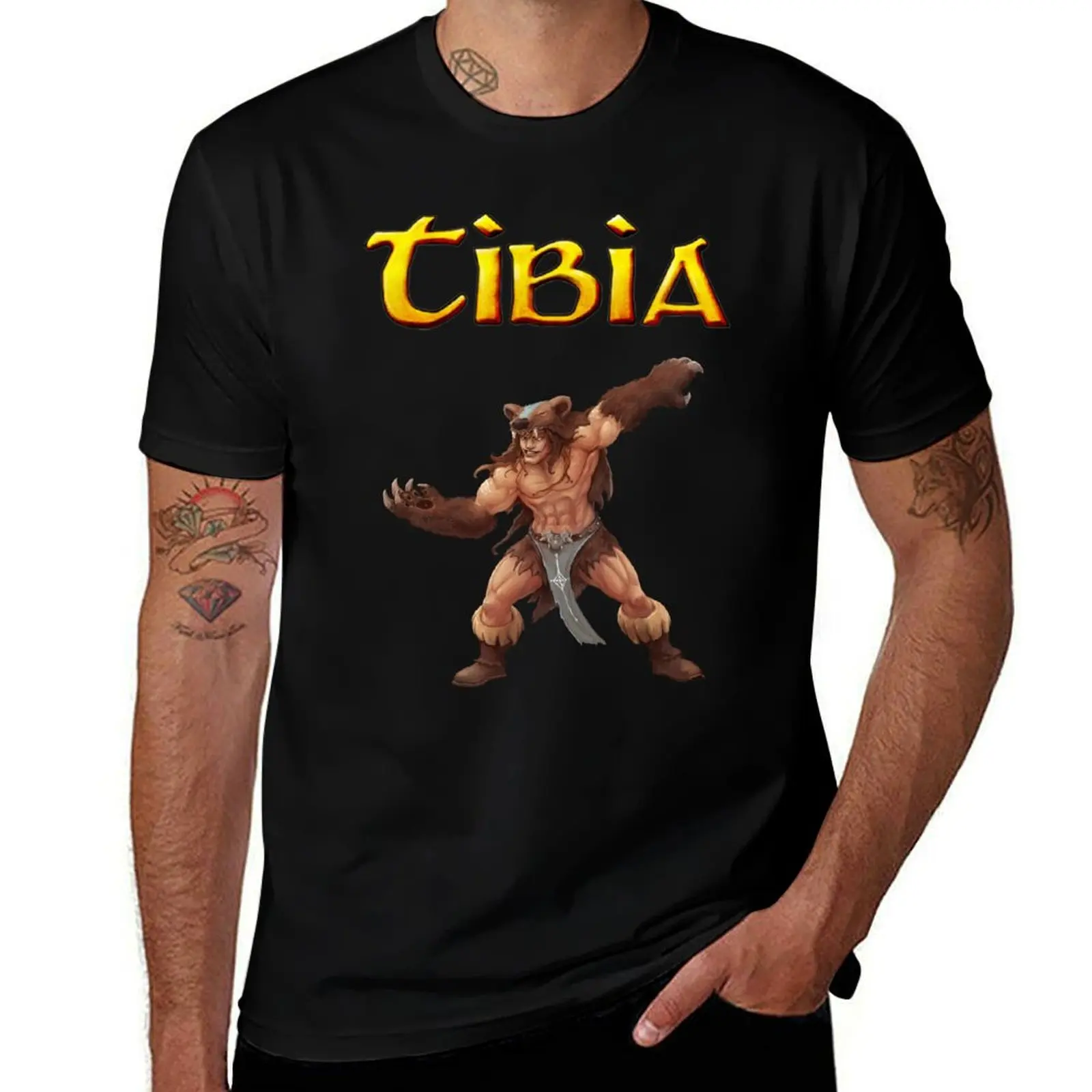 Tibia MMORPG Druid T-Shirt t shirts for man slim fit T-Shirt