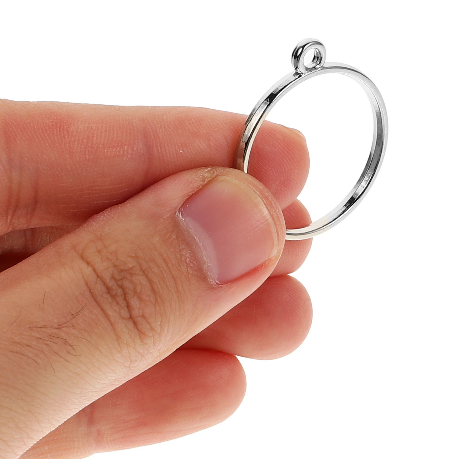 20 ronde zilveren open rug randen holle hangers sieraden maken benodigdheden DIY ambachtelijke ketting armband oorbel accessoires zink