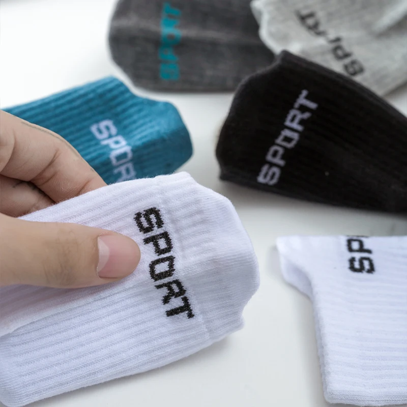 10Pairs High Quality Men's Socks Cotton Casual Breathable Man Run Sports Socks Spring Autumn Male Sox Gifts Plus Size EUR38-45