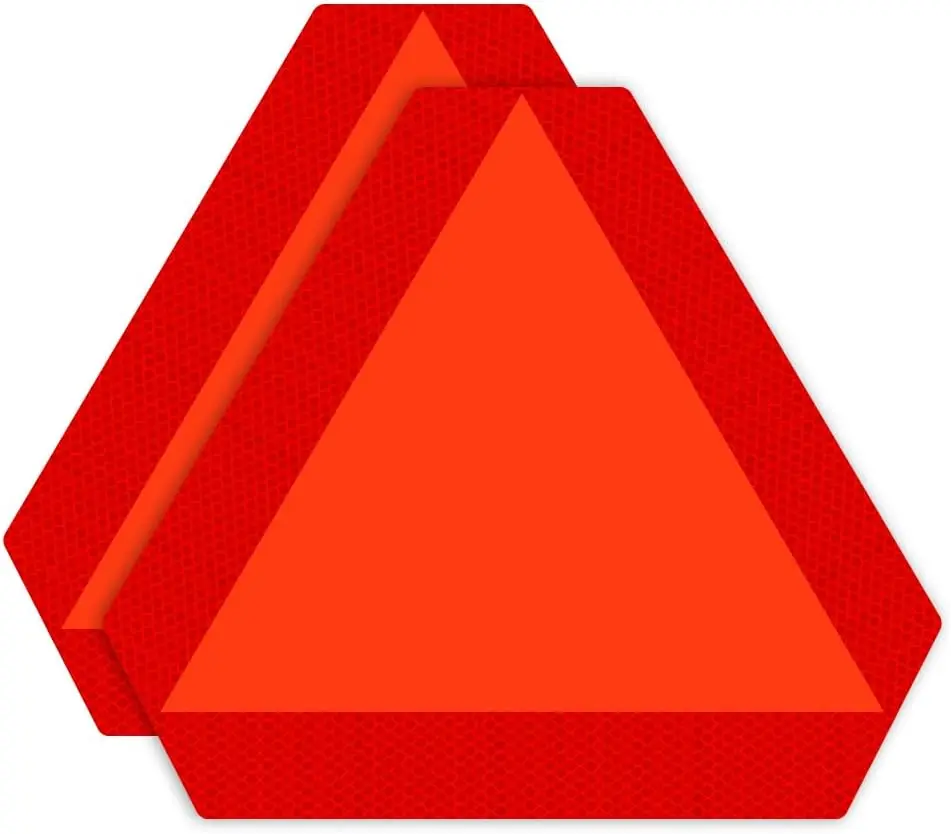 

Наклейка-треугольник для медленно движущихся транспортных средств, 14x16 дюймов, оранжевая, со светоотражающей окантовкой, для знаков безопасности UTV