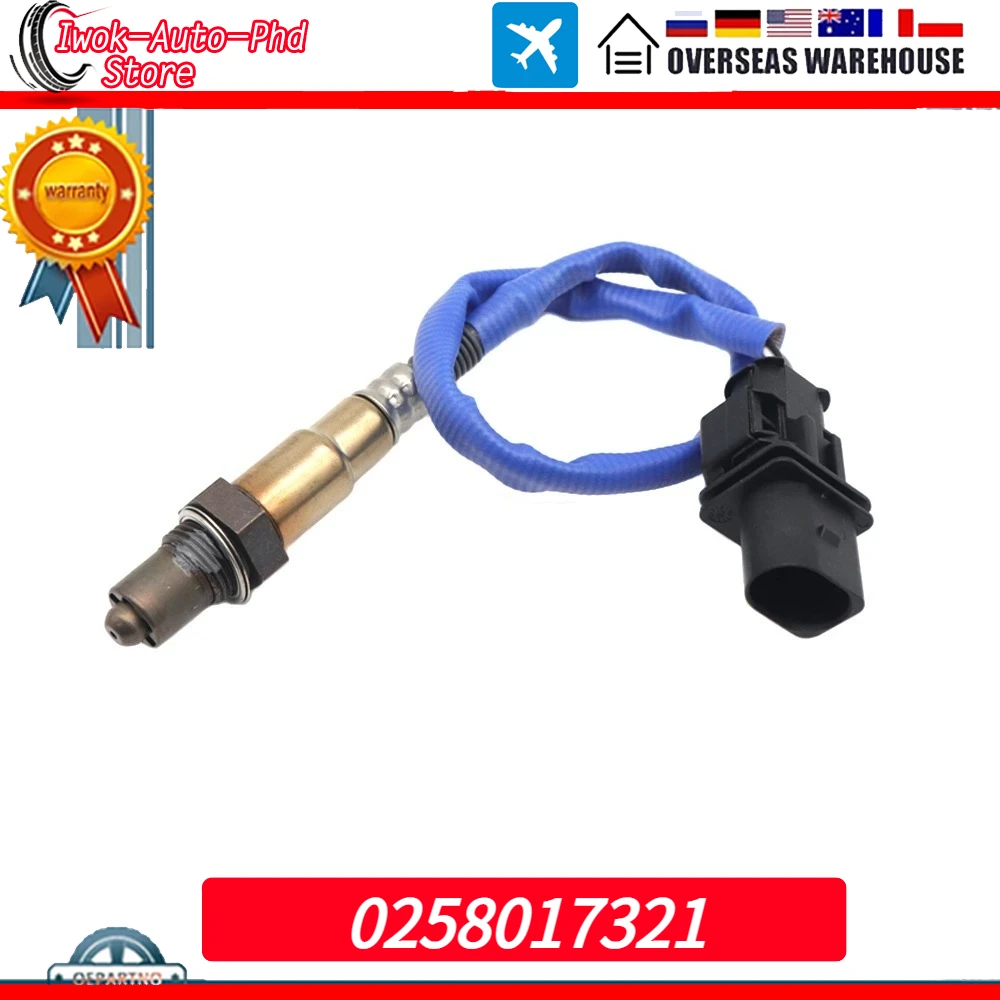 0258017321 Para FORD FOCUS II III 2.0L USA MUSTANG 5.0 GT 2010-2015 NOVO Sensor de Oxigênio Lambda O2 (Sonda de Relação Ar-Combustível) Dianteiro