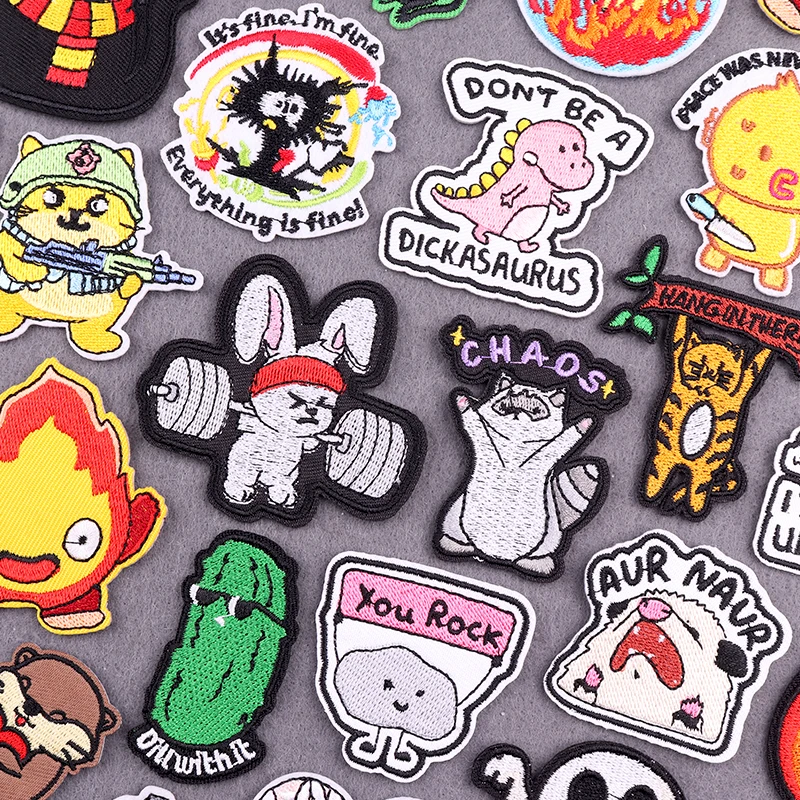 Parches bordados de animales de Hip Hop para ropa, parches divertidos de pato para planchar, insignias para chaqueta, camiseta, mochila, sombrero, pegatinas decorativas