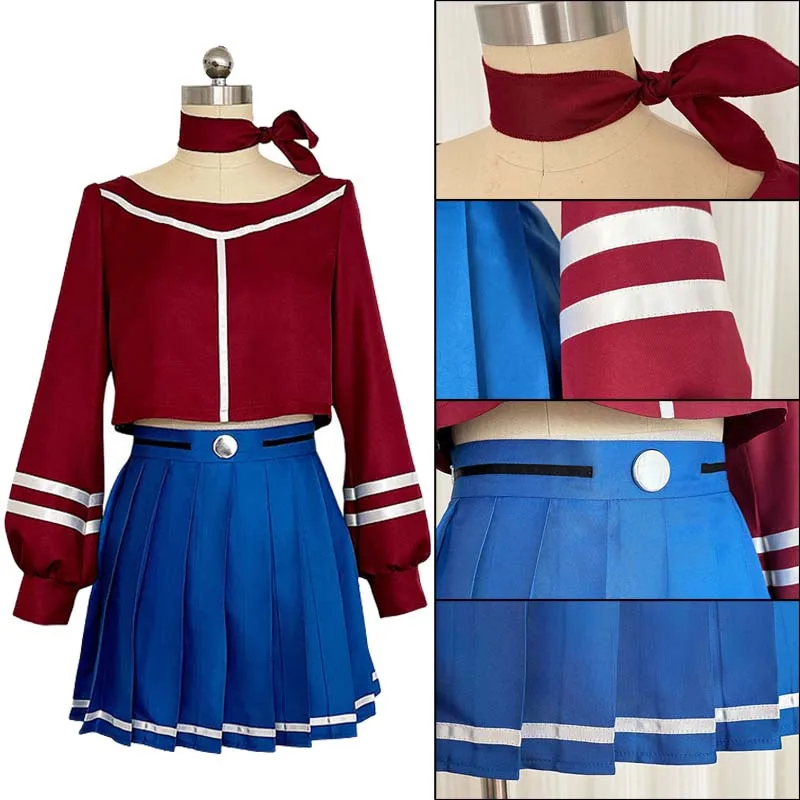 

Miside Mita Cosplay Costume Polyester Fiber Top +Skirt +Neck + Socks + Hair Accessories for Adult Home Costumes Party Costume