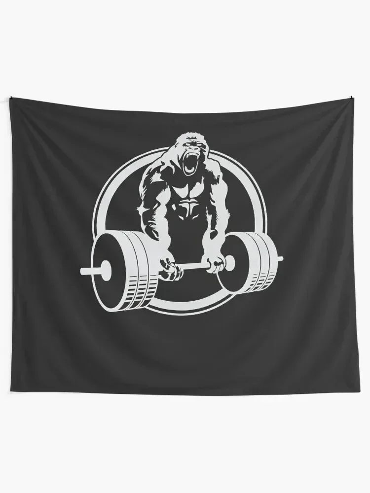 Gorilla Lifting Fitness Gym Tee Essential T-Shirt Tapestry Home Decorating Bathroom Decor Tapestry