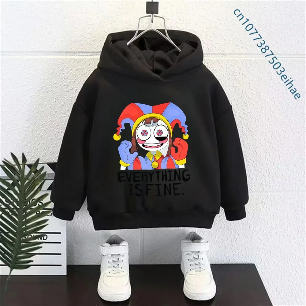 Kids Hooded Sweatshirt The Amazing Digital Circus Cartoon Costumes Spring Autumn Long Sleeve Hoodies Jacket Boys Girls