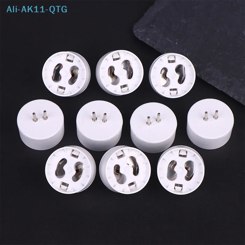New 10Pcs MR16 To GU10 Socket Base Halogen Light Bulb Lamp Adapter Converter High Temperature Resistance Conversion Lamp Holder