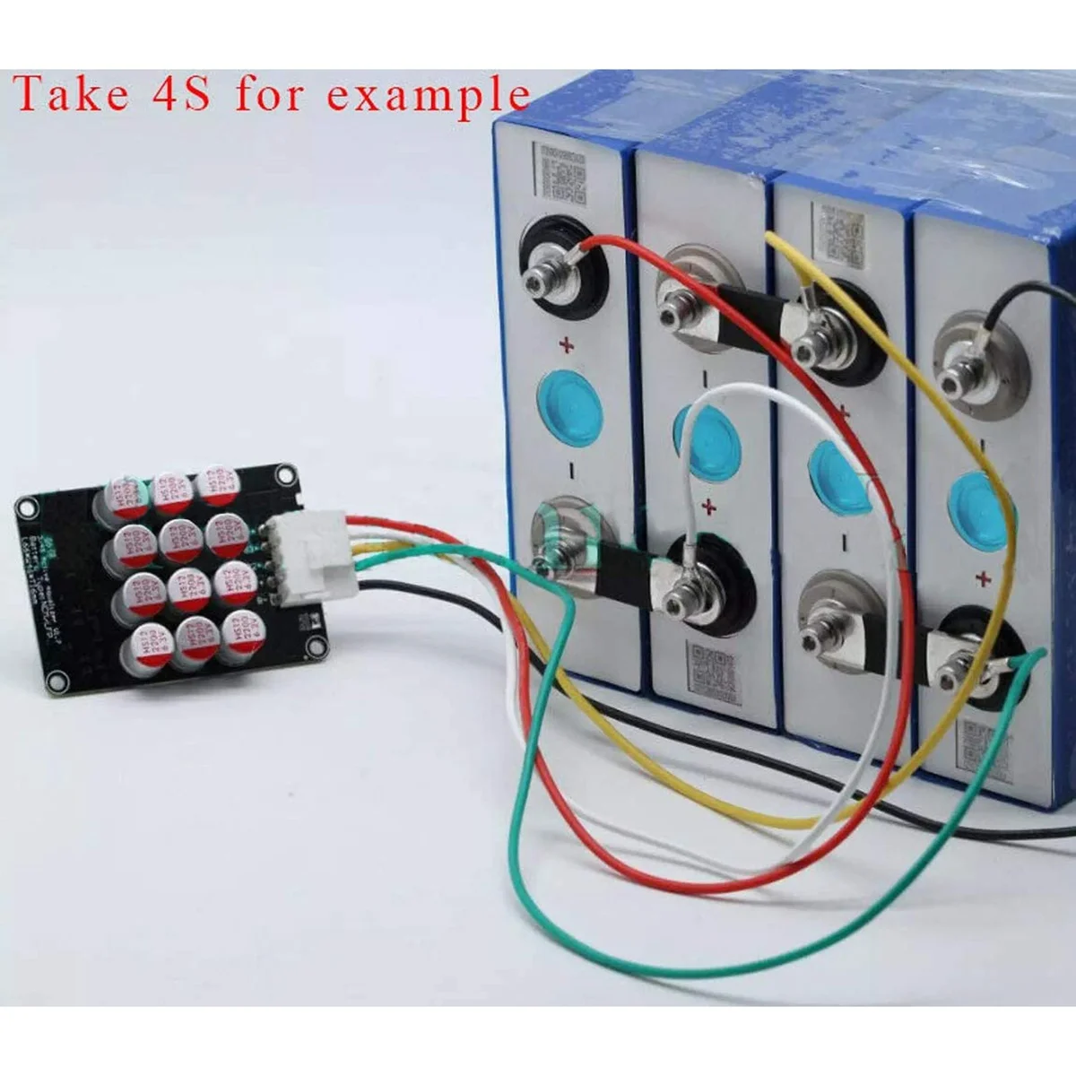 M93K-4S 5A Cluster Equalizer Active BMS Board Energy Transfer Capacitor (With Case+Terminal Wire)