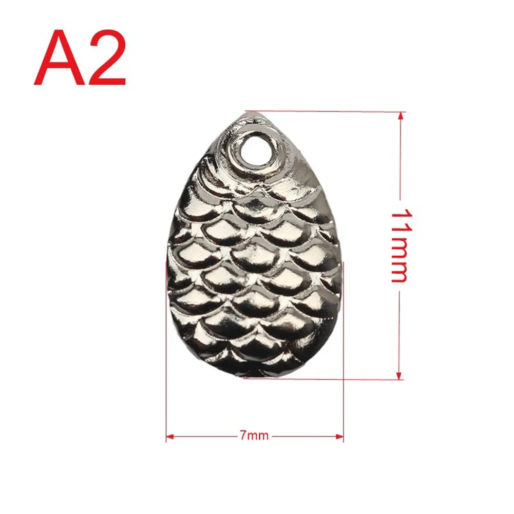 50pcs/Pack High Quality Fishing Spinner Rings Mini Fish Scale Melon Sequins Blades Flattie Attractor Lure Spoon Accessories