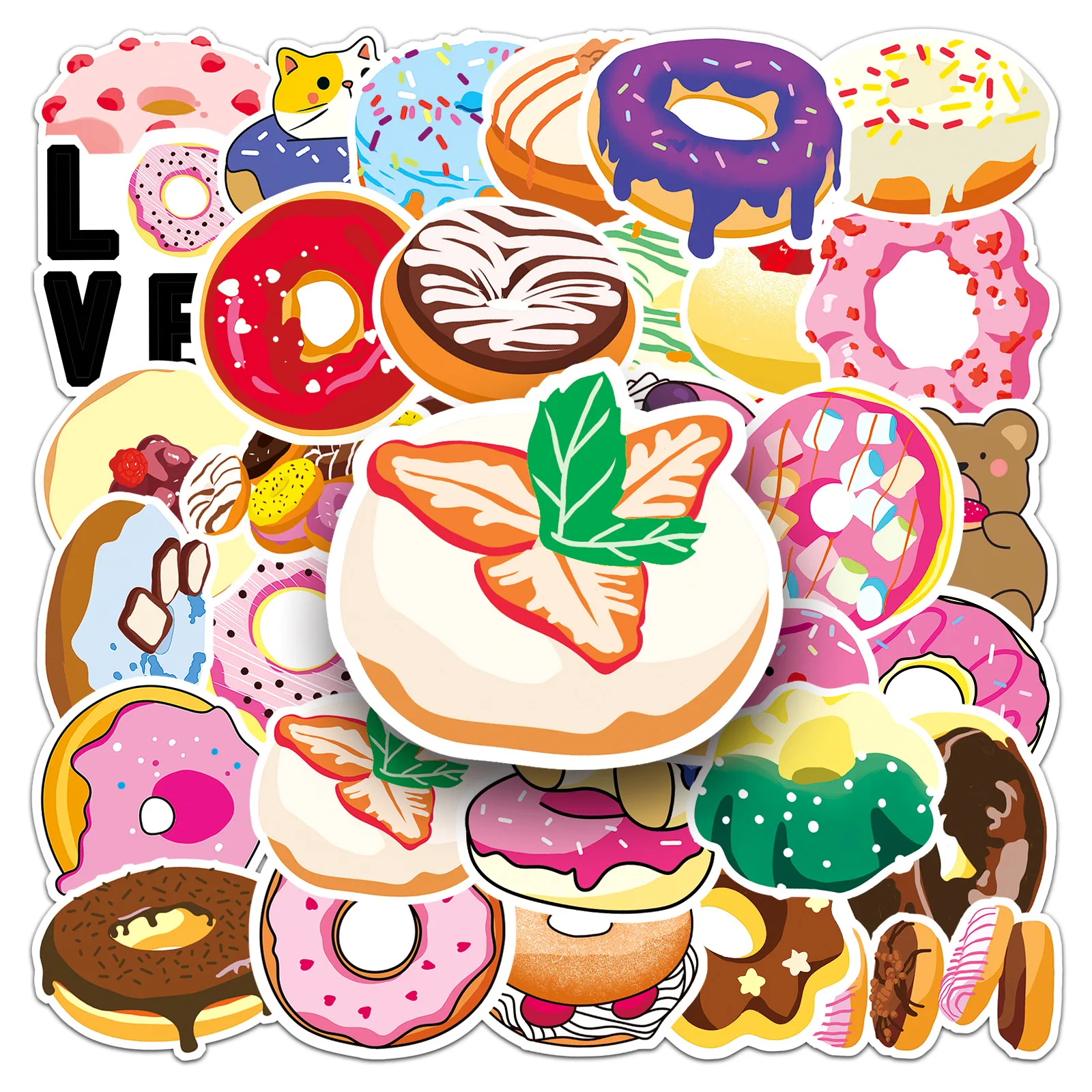 

50Pcs Original Donut Series Graffiti Stickers Suitable for Laptop Helmets Desktop Decoration DIY Stickers Toys Wholesale