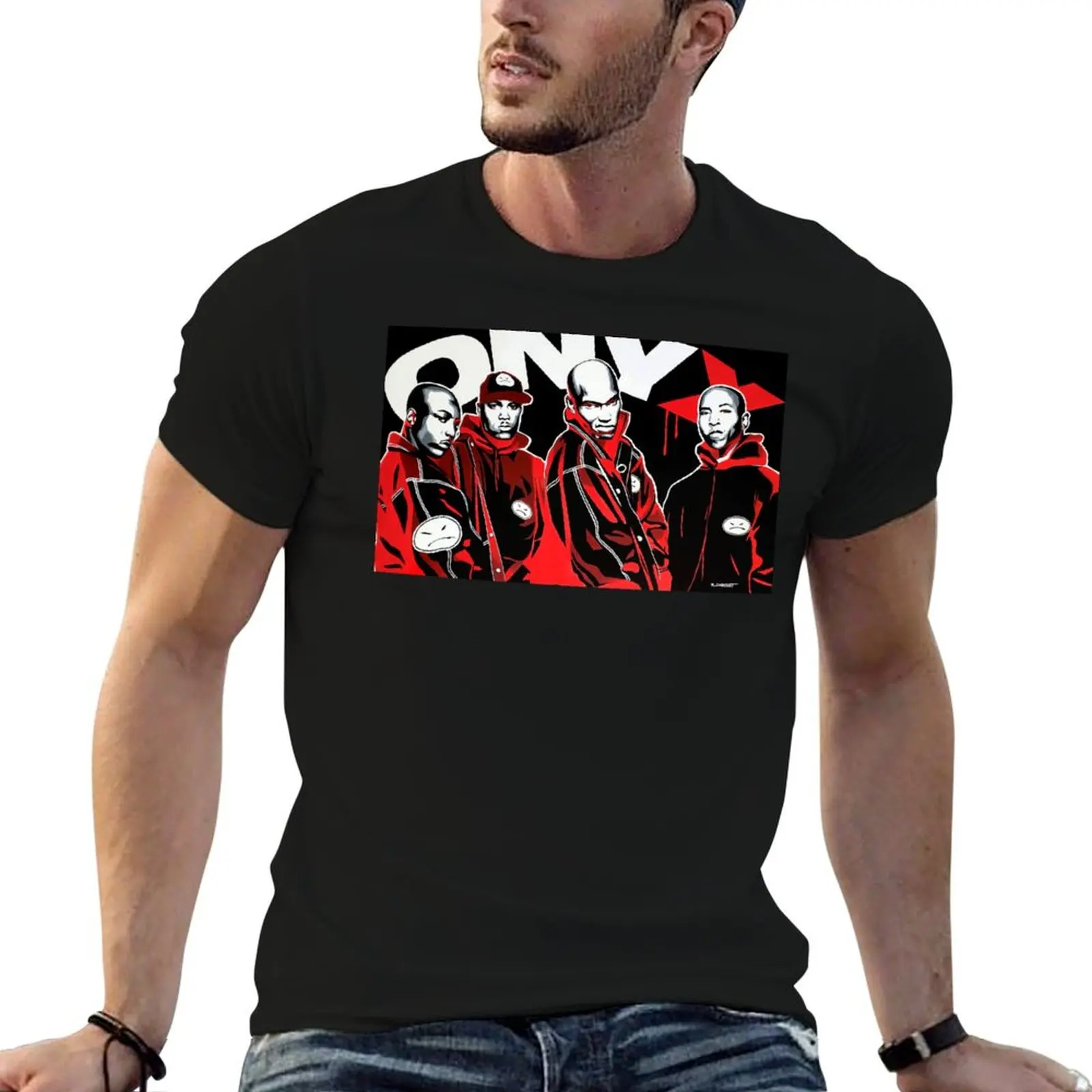 Onyx Full Crew Acrylic painting 20 years Premium T-Shirt shirts graphic blacks graphic t shirts summer tops clothes for men