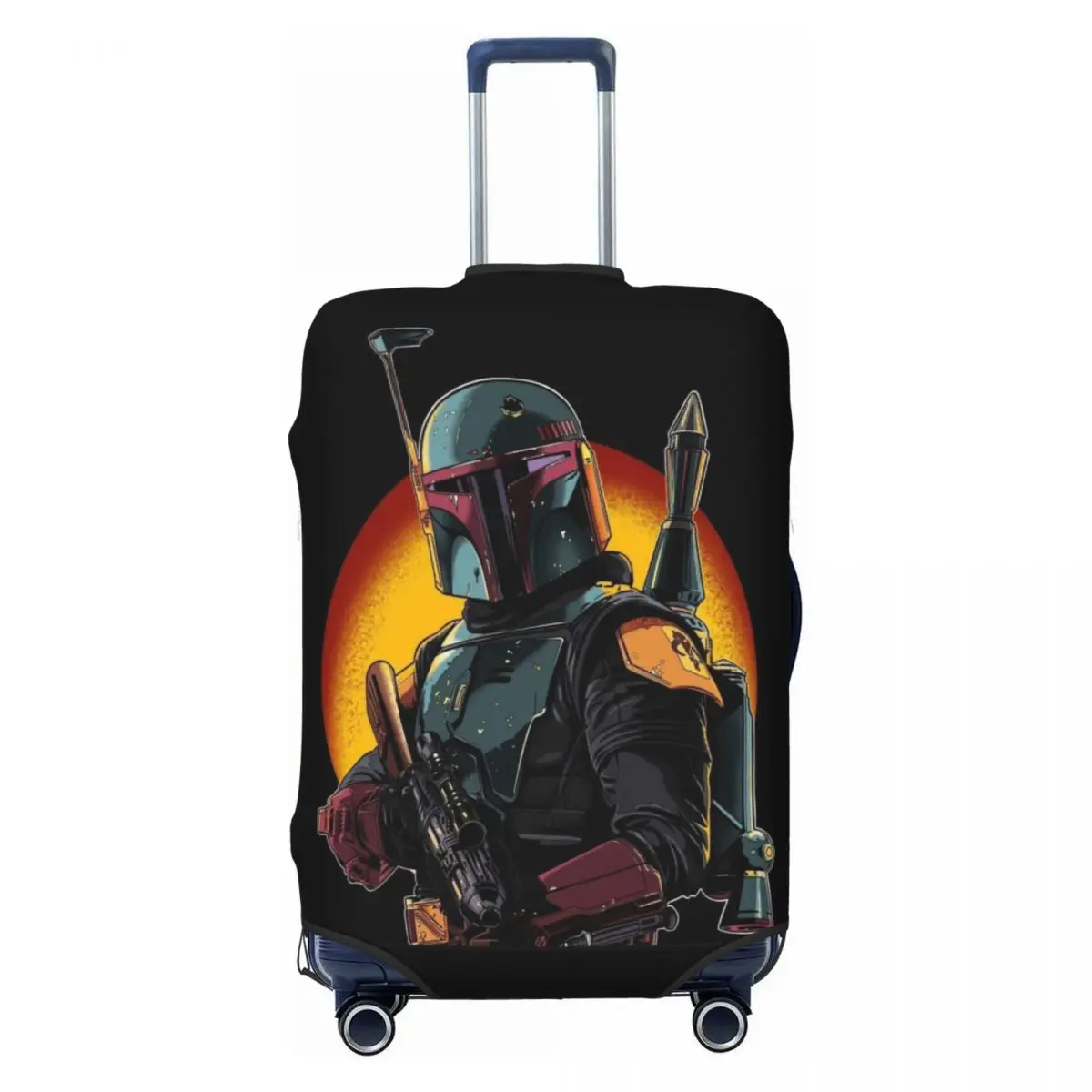 

Custom Funny M-Mandalorianed Movie Luggage Cover Protector Elastic Travel Suitcase Covers