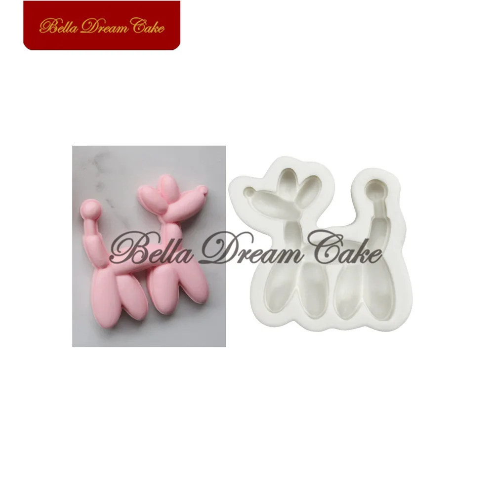 3D Mini Balloon Dog Design Silicone Mold Chocolate Fondant Cake Mould DIY Clay Resin Model Cake Decorating Tool Kitchen Bakeware