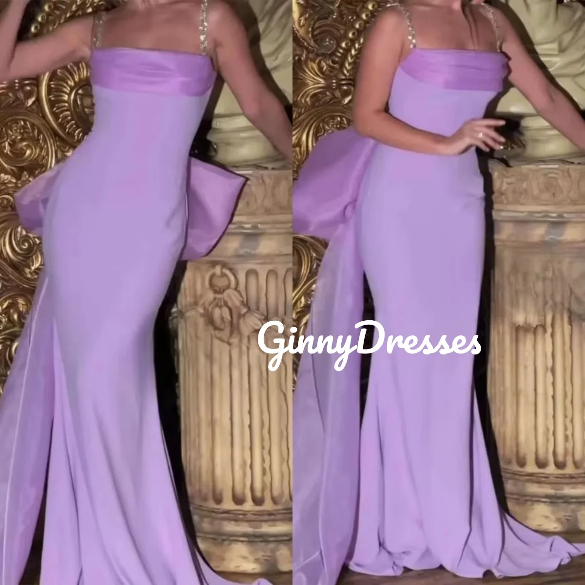 ชุดเดรสงานแต่งงานแบบสั่งตัด ทรงคอลัมน์ สายเดี่ยว ยาวกรอมพื้น ดีไซน์หรูหราสำหรับผู้หญิง แบบรูดซิป ไม่มีแขน ชุดเดรสออกงานอย่างเป็นทางการ