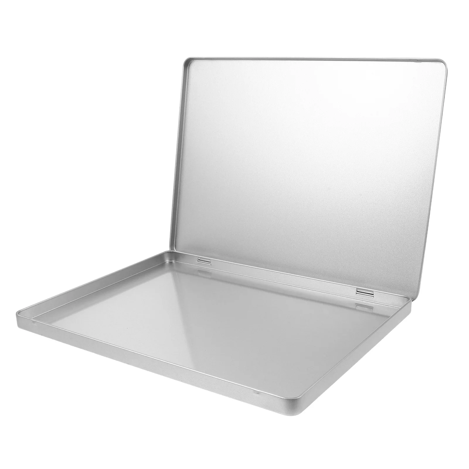 صندوق ملفات كبير A4 غطاء صندوق تخزين حديدي منظم مستندات محمول ألبومات الصور إيصالات اللوازم المكتبية حقيبة للتخزين