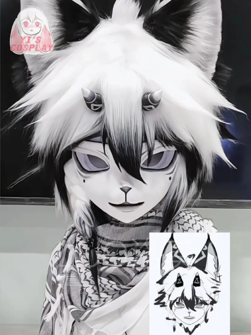 

Yis Cosplay Handcraft Customized Fursuit Kemono Head Handmade Custom Fursuit head Furry Kigurumi Head Kemono Headsets Beast