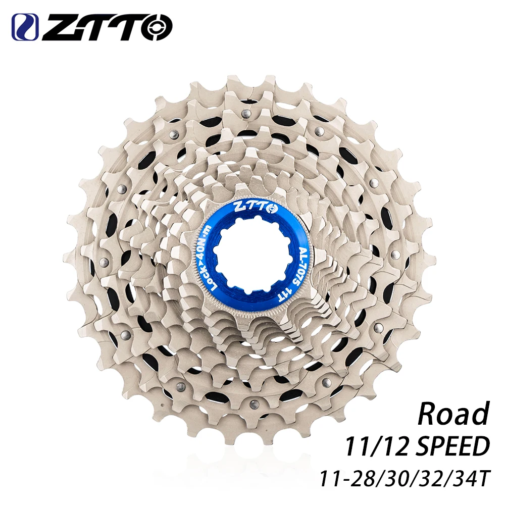 ZTTO 12 Speed Ultraight Road Bike Cassette 11s 12s 28/30/32/34T ULT Sprocket Silver Freewheel Flywheel 11V 12V Gravel K7 For HG