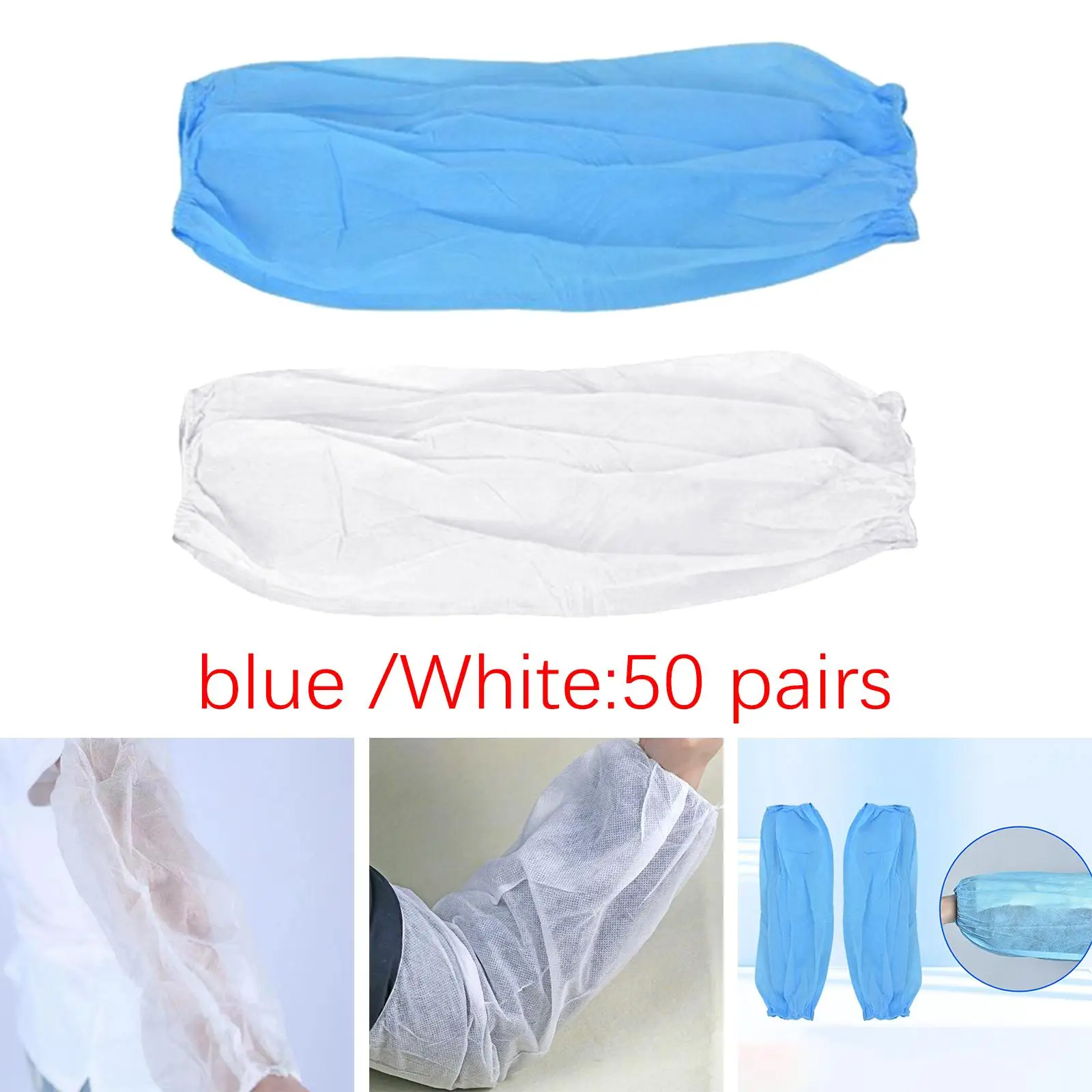 

50 Pairs Premium Disposable Arm Sleeves for Enhanced Comfort and Protection