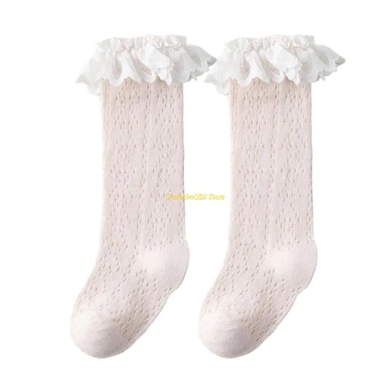 WXTD 아기 무릎 길이 양말 Nonlip Girls 양말 양말을위한 유아와 유아를위한 주름