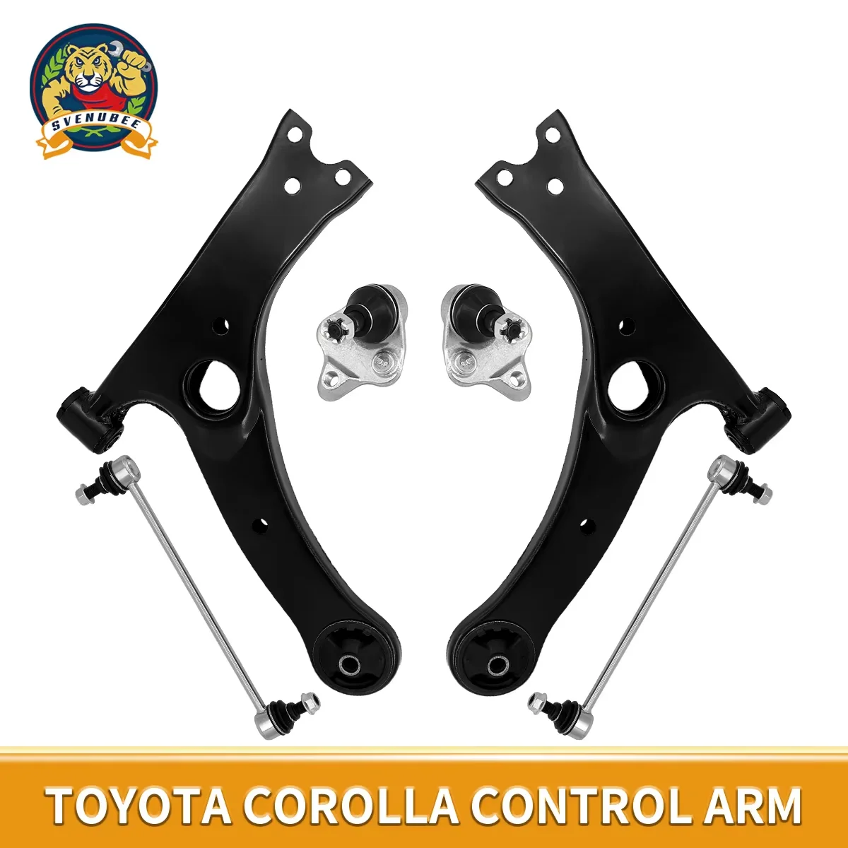 

Svenubee 6Pcs Front Control Arms Ball Joints Sway Bar Links Suspension Kits for TOYOTA COROLLA 2003 2004 2005 2006 2007 2008