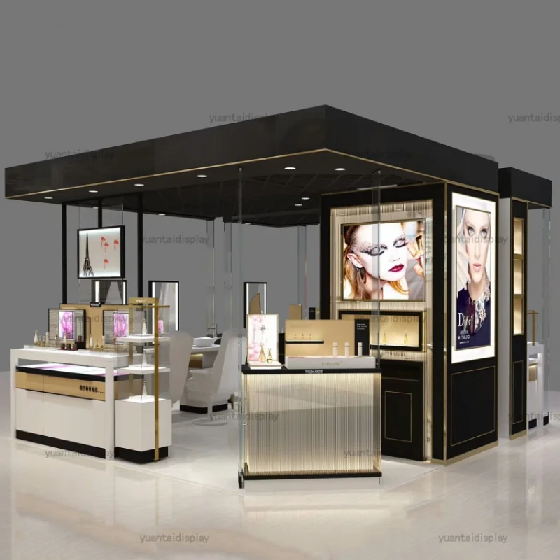 Custom. beauty kiosk Cosmetic Stand Display Stand Makeup Store Cosmetic Kiosk Cosmetics Kiosk Shopping Mall