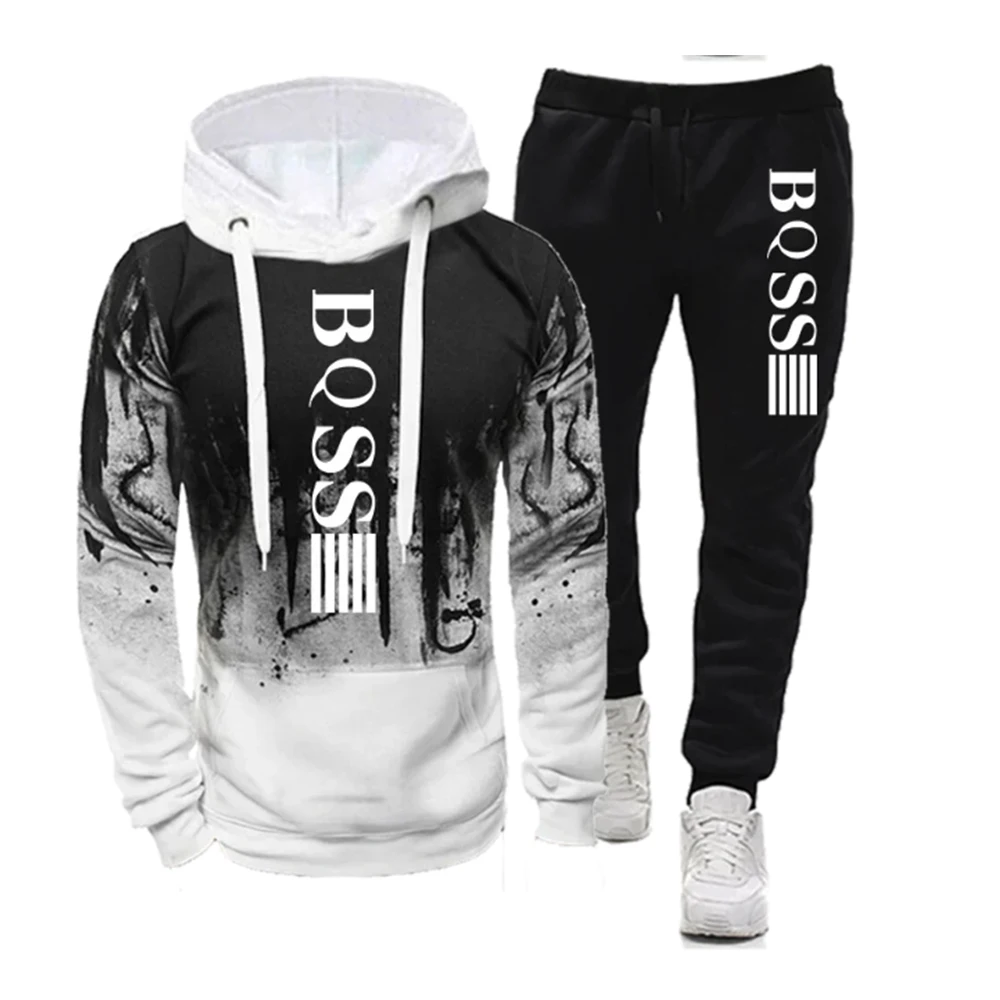 

Мужские толстовки для мужчин, одежда, толстовка с брызгами чернил, мужской спортивный костюм, комплекты брюк, новые толстовки и кофты, комплект спортивных костюмов