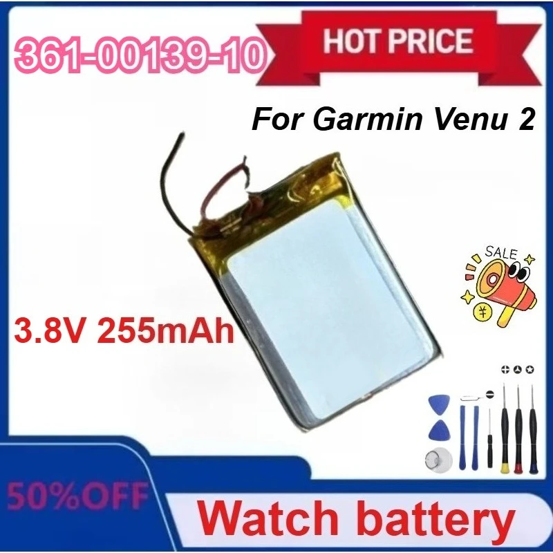 

New Replacement Battery 361-00139-10 for Garmin Venu 2 Smart Watch Battery with Tools