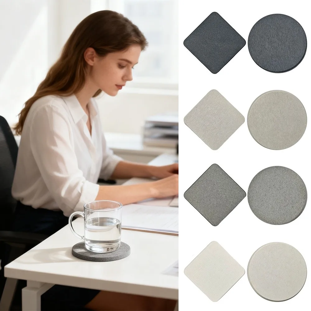 New Quick Drying Diatomite Coaster Non-slip Dampproof Cup Mat Heat Resistant Thickened Heat Resistant Mat Home Decor