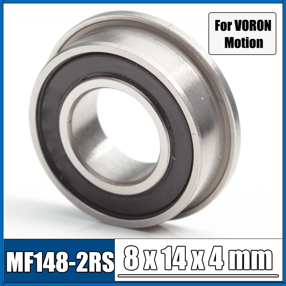 MF148RS Bearing 8*14*4 mm ABEC-7 F148-2RS Flange Ball Bearings For VORON 0 Motion, Use In A/B Drive Units Idlers XY Joint