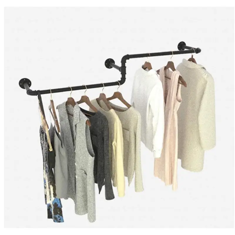 retro-pipe-clothing-display-rack-wall-mounted-hanging-clothes-shop-store-display-stand-fashion-accessory-holder-summer