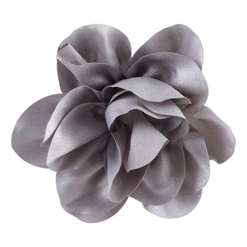 Unqiue Flower Brooch Lapel Pin Stylish Oversized Fabric Flower Pin for Business Professionals and Wedding Celebrants