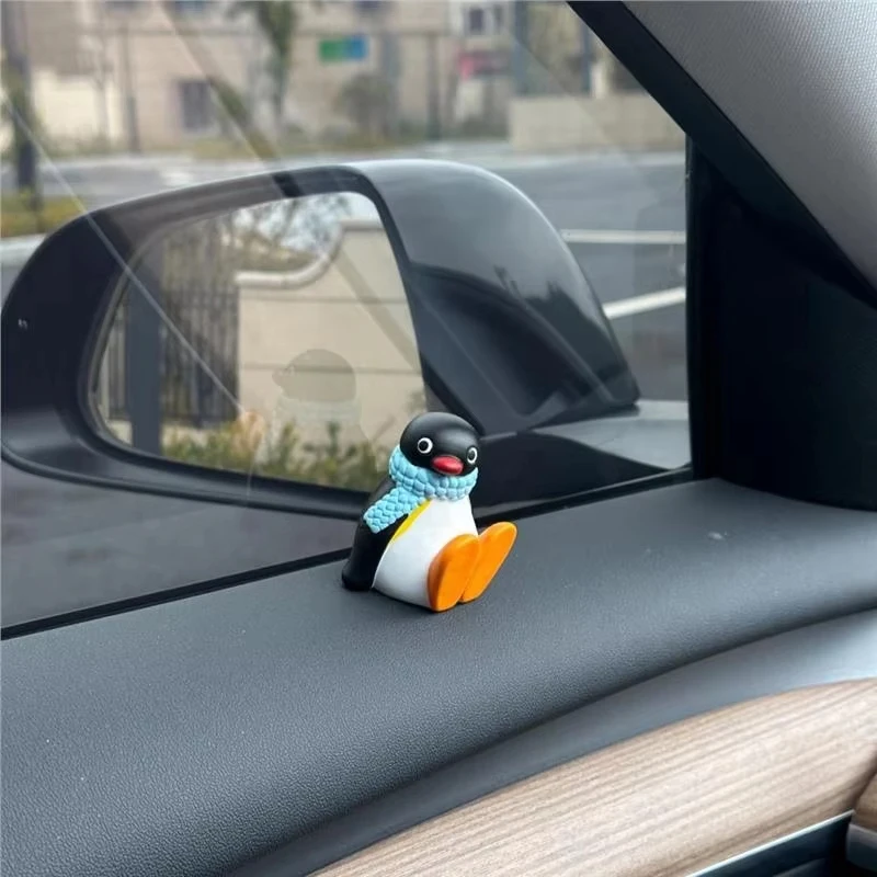 1 Piece Window Edge Car Interior Decoration Center Console Accessories 6CM Kawaii Penguin Doll Desktop Ornament
