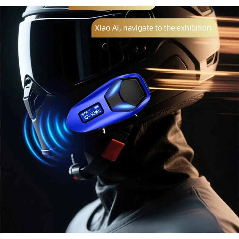 Neues K13 Motorrad-Bluetooth-Headset mit Musikfreigabe, 2-Wege-Motorradhelm Bluetooth mit IP65 Wasserdicht günstig ﻿