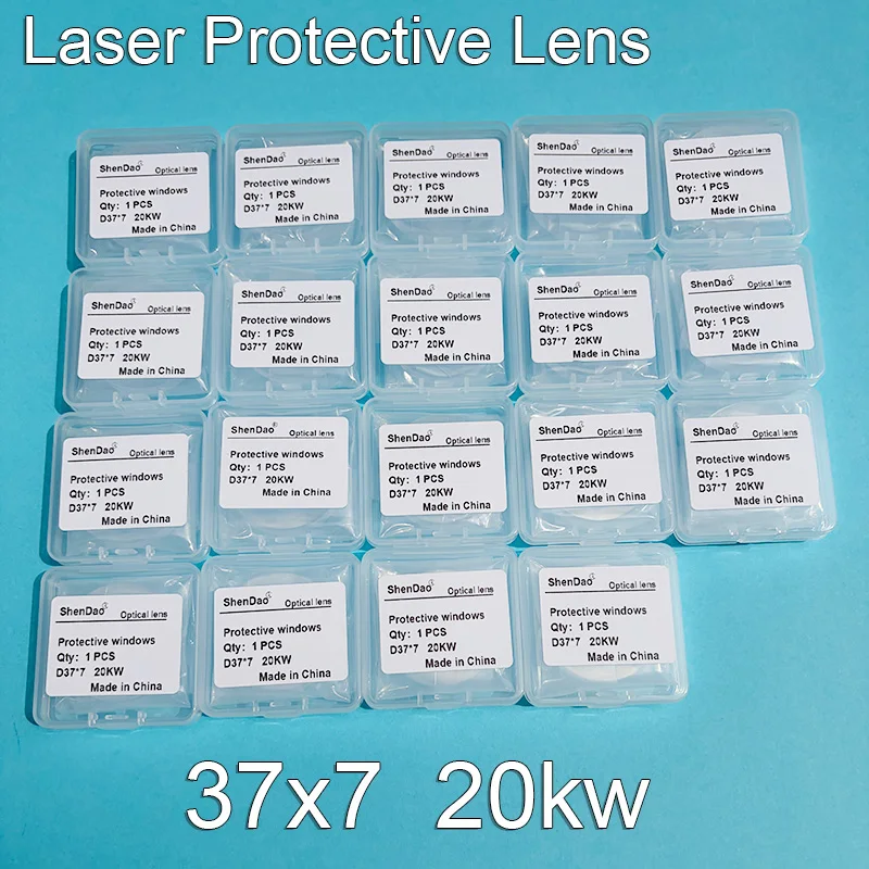 19 Stück Faserlaser-Schutzlinsen 37x7 10kW 15kW 20kW 30kW Schutzlinsen für Laserschneidmaschinen für Raytools CQWY WSX Precitec – Detail 3