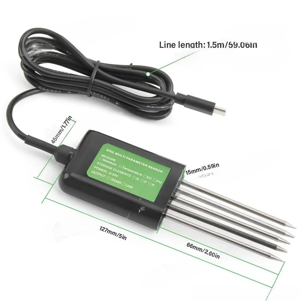 For Android system only USB connection 7 in 1 soil detector  nitrogen, phosphorus and potassium