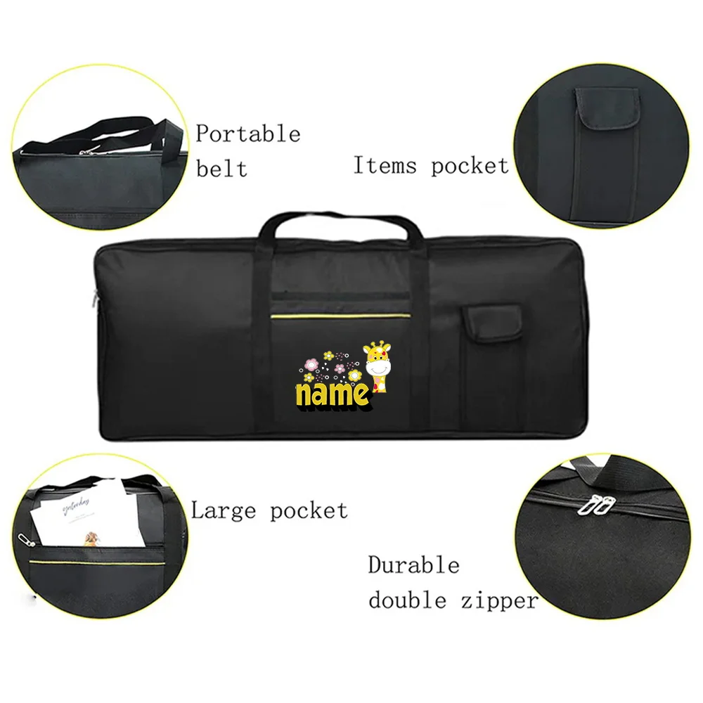 Personalized Customized Portable Instrument Storage Box 61 Key Electronic Piano Bag Stylish Large Pocket Durable Handbag