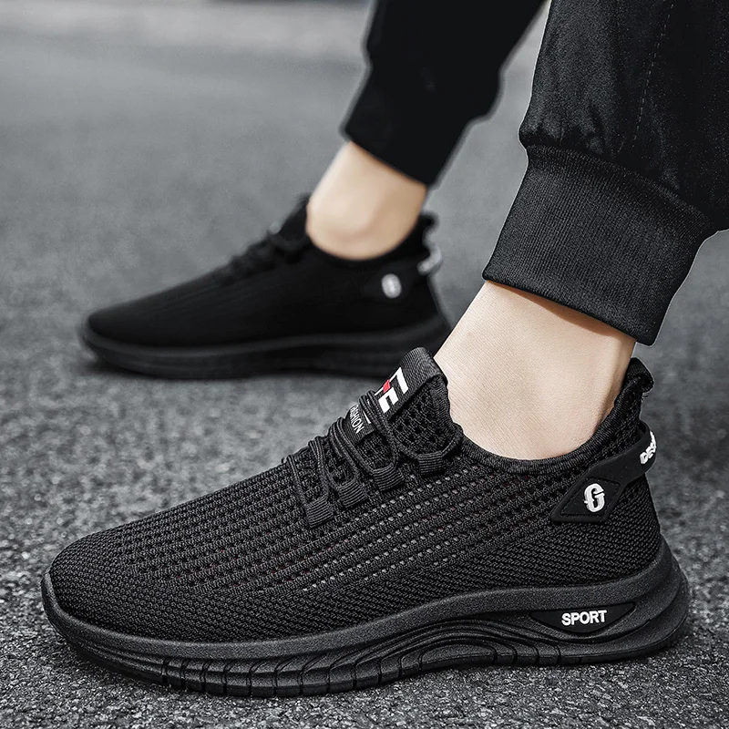 Summer fashion casual shoes men's shoes Breathable non-slip soft sole double net sports shoes