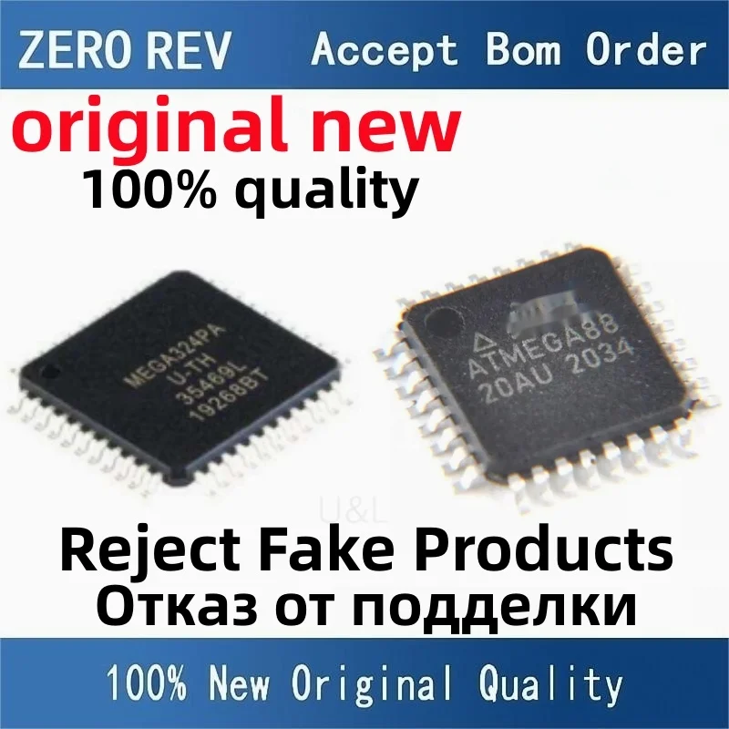 

2-5Pcs 100% New free delivery ATMEGA324PA-AU ATMEGA324PAU TQFP44 ATMEGA88-20AU ATMEGA8820AU TQFP32 Brand new original chips ic