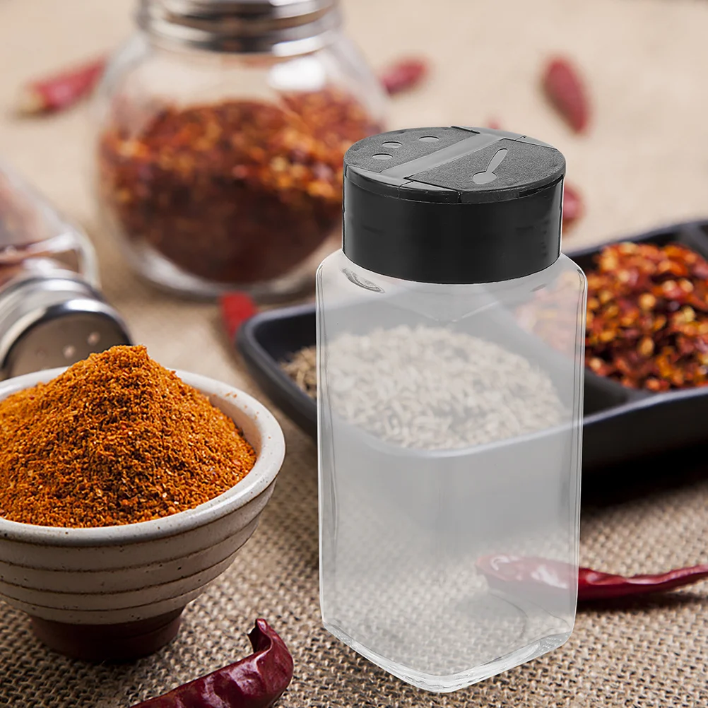 4 قطعة برطمانات توابل زجاجية، هزازات ملح شفافة، زجاجات بهار المطبخ، حاويات توابل للتخييم المنزلي في الهواء الطلق