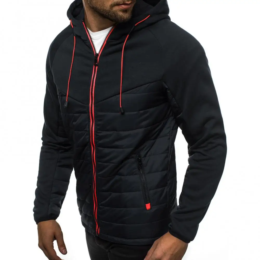 Veste à Capuche pour Homme, Manteau Chaud et Décontracté, Fermeture Éclair, Collection Automne Hiver