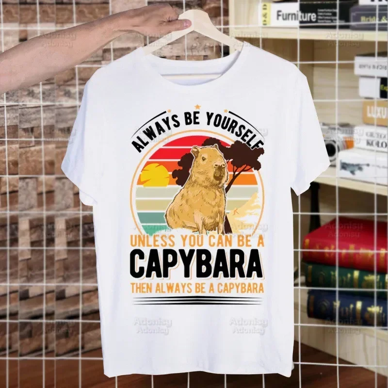 

Мужские футболки Capybaras Harajuku, футболки, топы, дизайн, футболка с короткими рукавами, эстетичная аниме-футболка