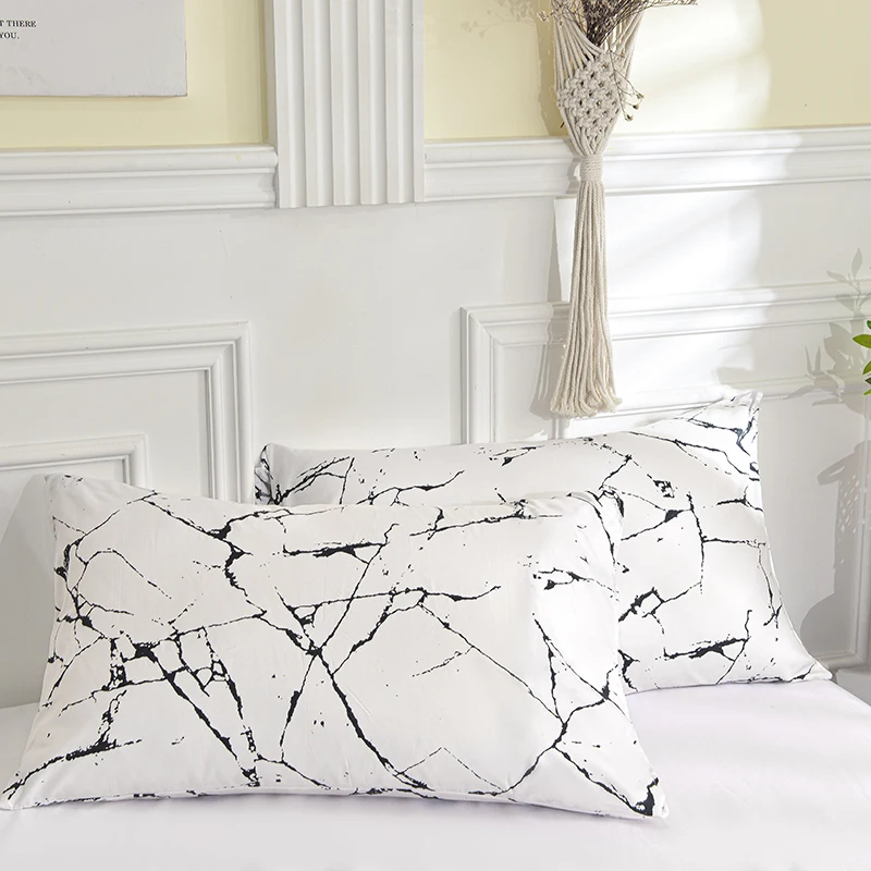 Black and White Bedding Set for Double Bed sabanas cama matrimonial Queen/King Comforter Sets Single Duvet Cover with Pillowcase