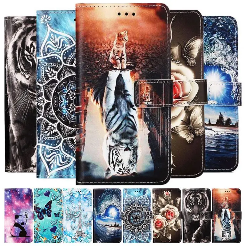 Lovely Painted Phone Cover For Samsung Galaxy A15 A05 A05S A25 A24 A34 S24 S23 Plus Ultra A54 A14 5G Power Flip Stand Case #EBA