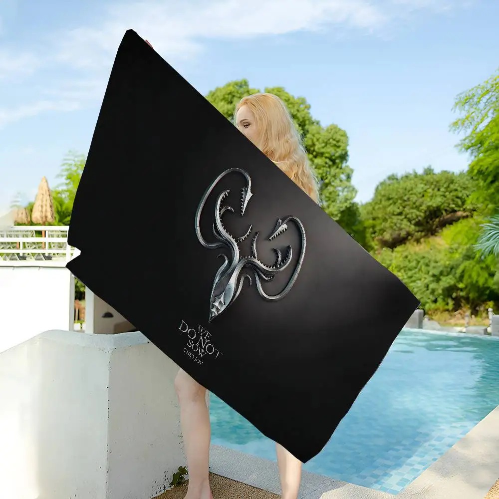 Film G-Game of TV T-Thrones Bath Towel Microfiber Soft Water Absorbing Breathable For Girl Kids Decorative Cartoon Beach Towel