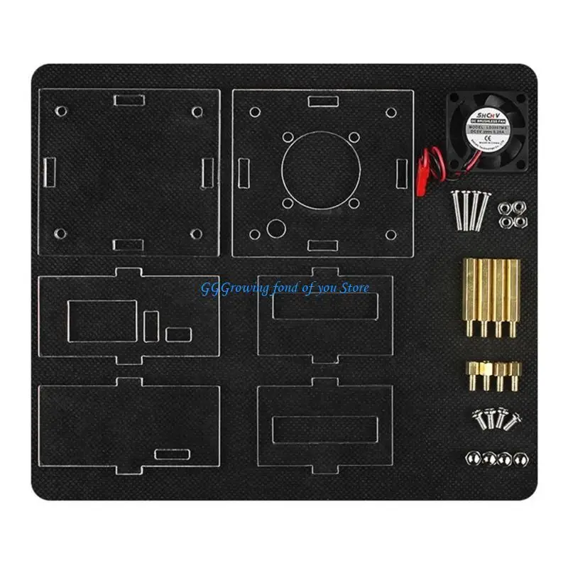 

H9EB Sturdy Acrylic Case for Orange 3 Development Board Enclosure Development Board Protective Shells Accessories