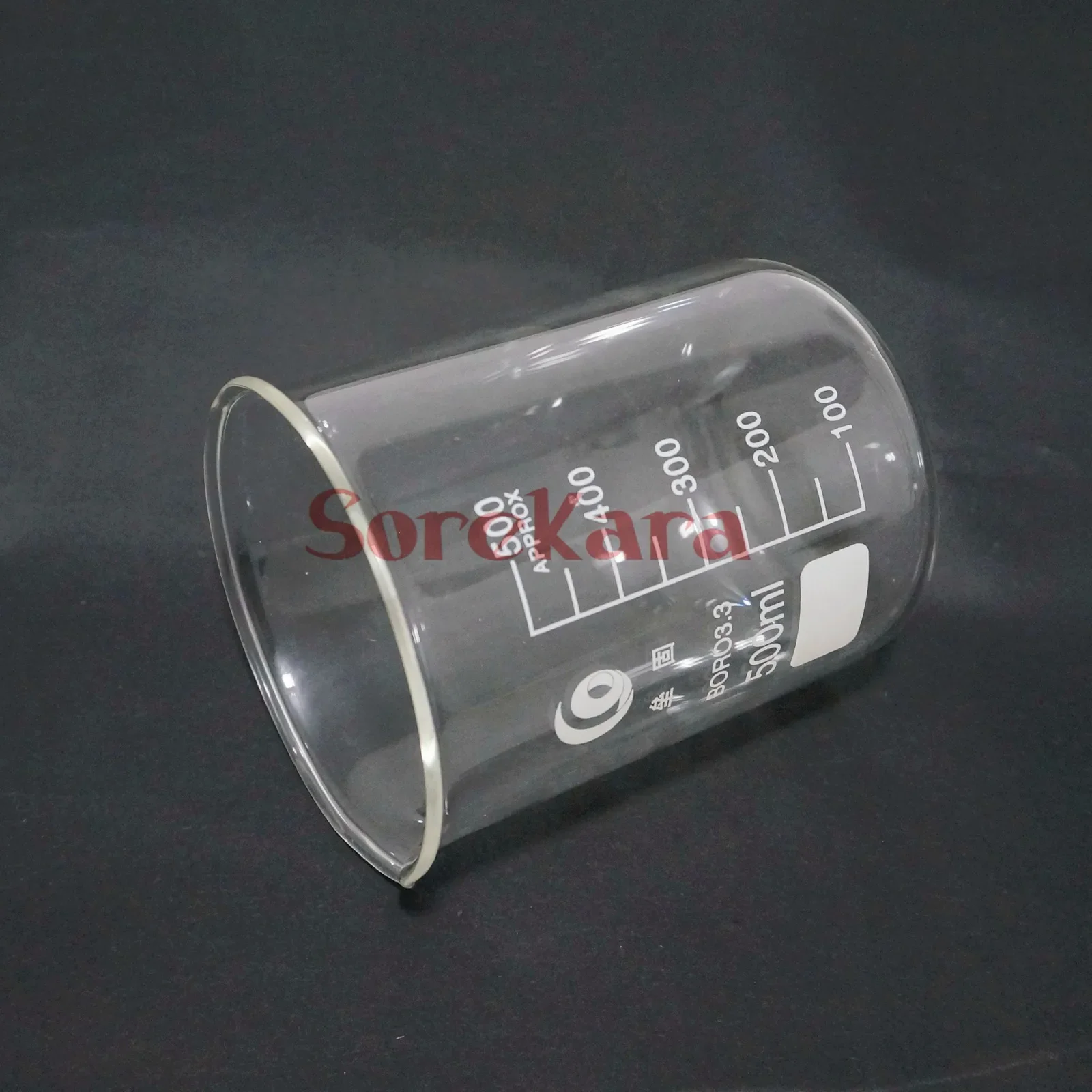 500ml Low Form Beaker Chemistry Laboratory Borosilicate Glass Transparent Beaker Thickened with spout