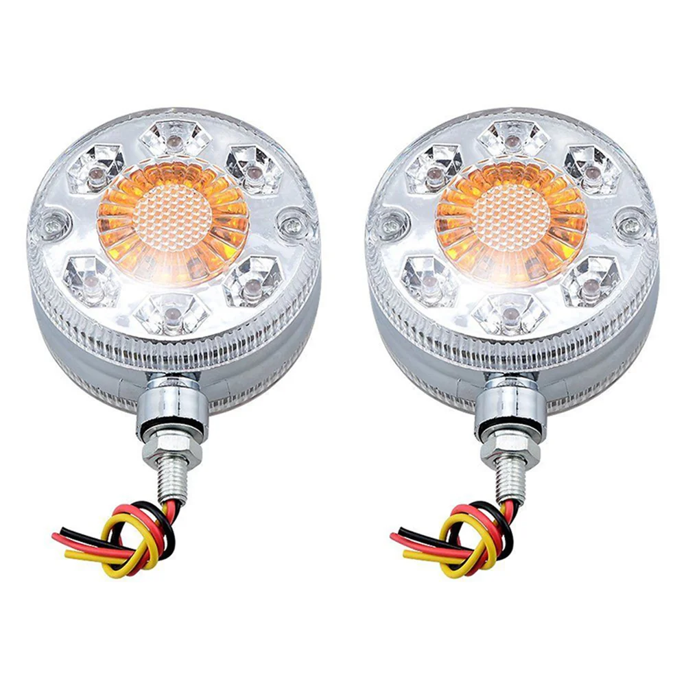 

1pcs Truck Trailer Shell Turn Signal Lamps Car Brake ABS PC Lens Super Bright Roof Lights 24 LED White+Amber+Red Indicator Light