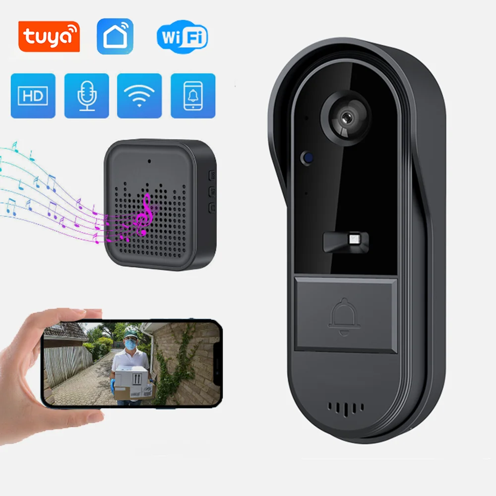 

Tuya WiFi Wireless Video Doorbell Camera HD Video Intercom Smart Home Security Protection Night Vision For Home Office